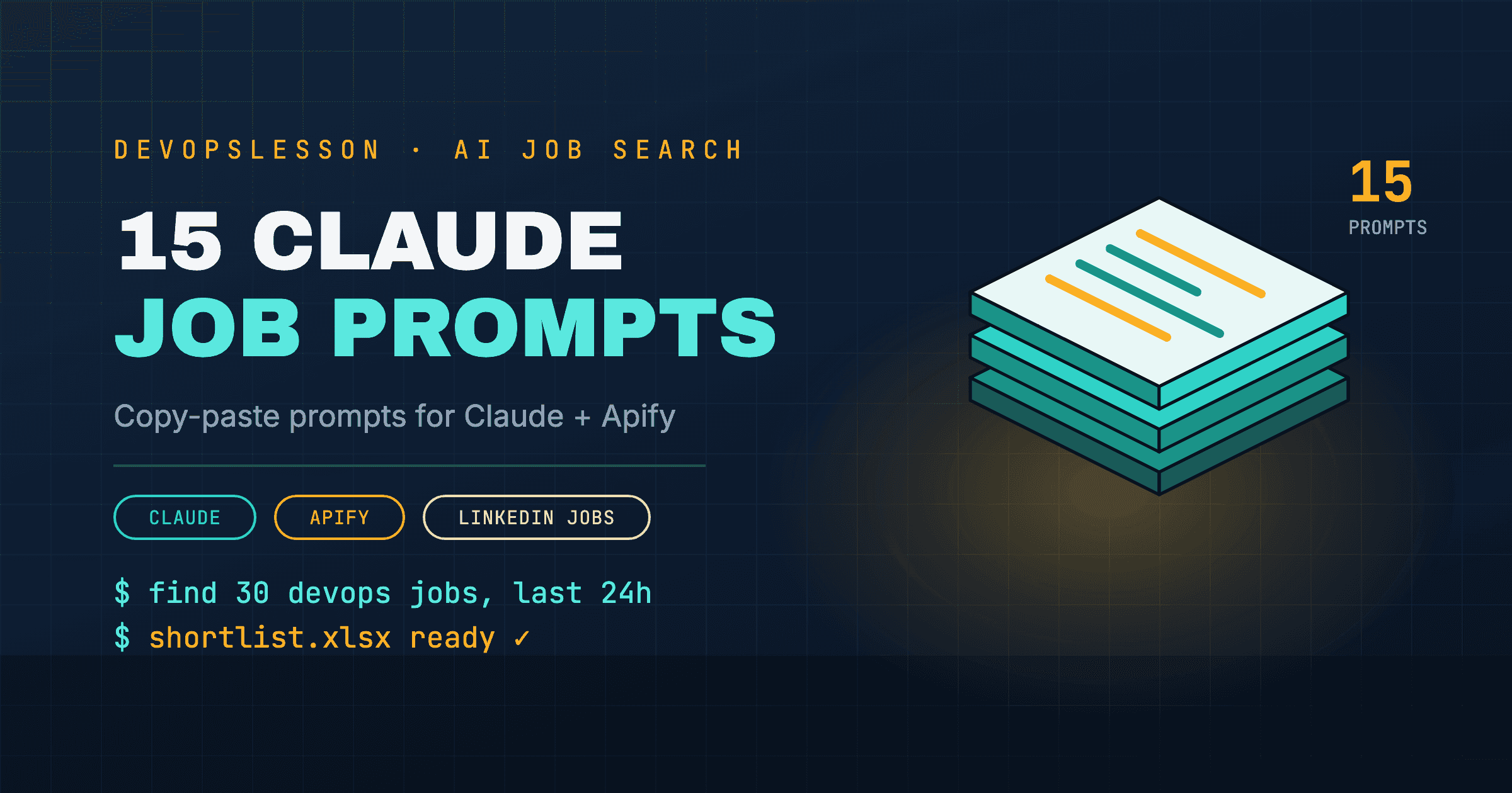 15 Claude Prompts for Job Search with Apify (Copy and Paste)