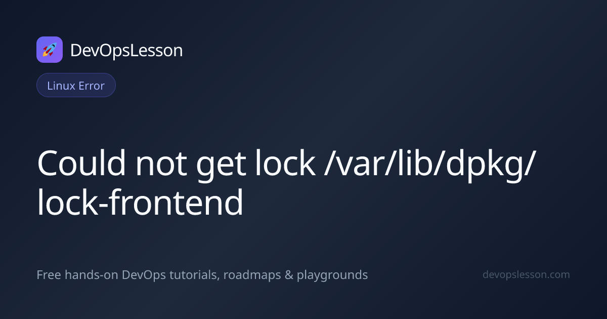 Could not get lock dpkg/lock-frontend: safe fix