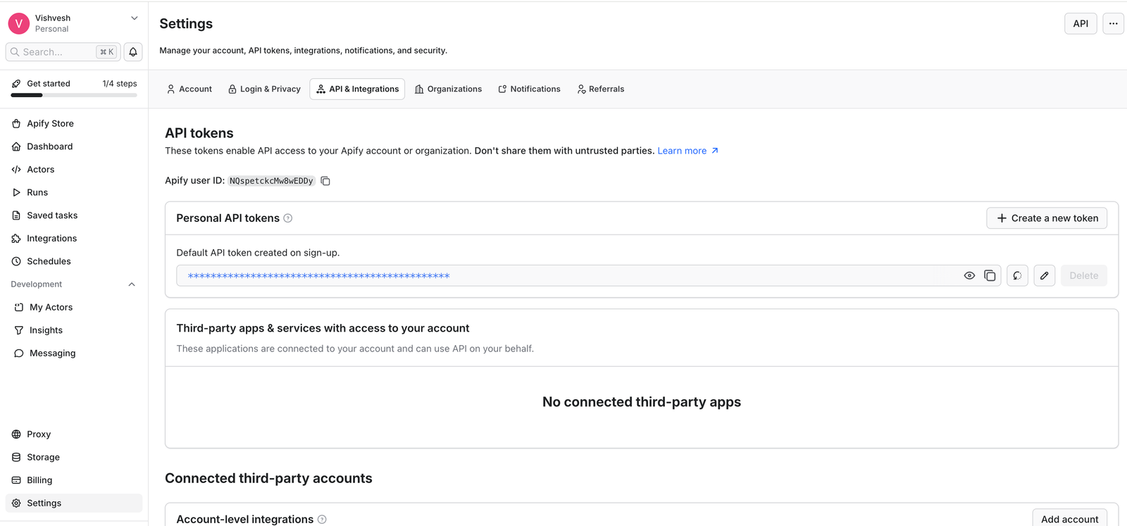 find api in apify